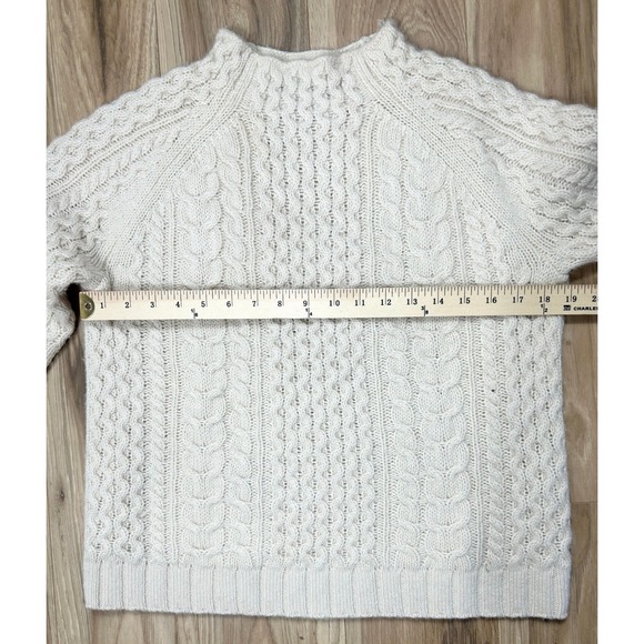 Pendleton Woolen Mills Shetland Wool Cable Knit Mock Neck Sweater Women S Chunky - Picture 14 of 14